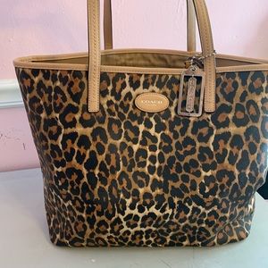 Authentic cheetah coach purse